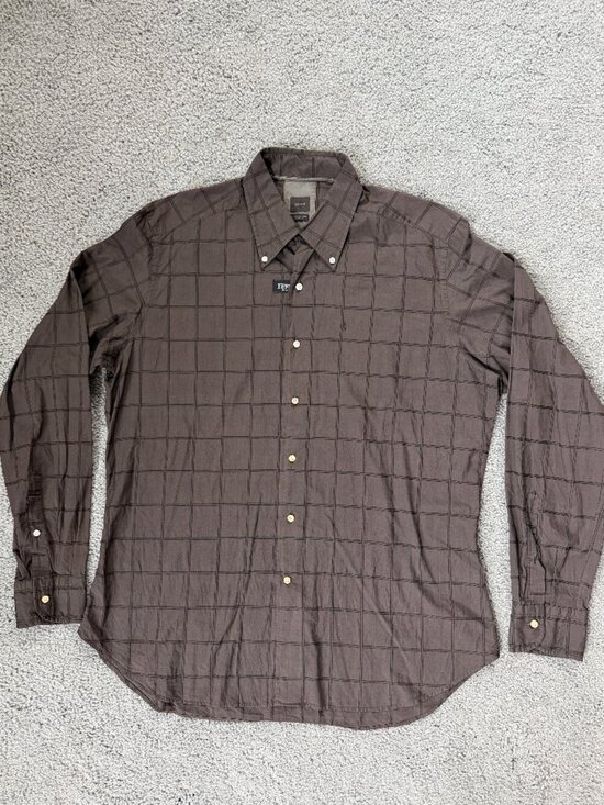 Mastai Ferretti Other - Mastai Ferretti Italian Luxury Shirt - Men's Size 17 1/2/44 - Brown Plaid - VGUC